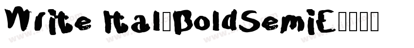 Write Ital_BoldSemiE字体转换